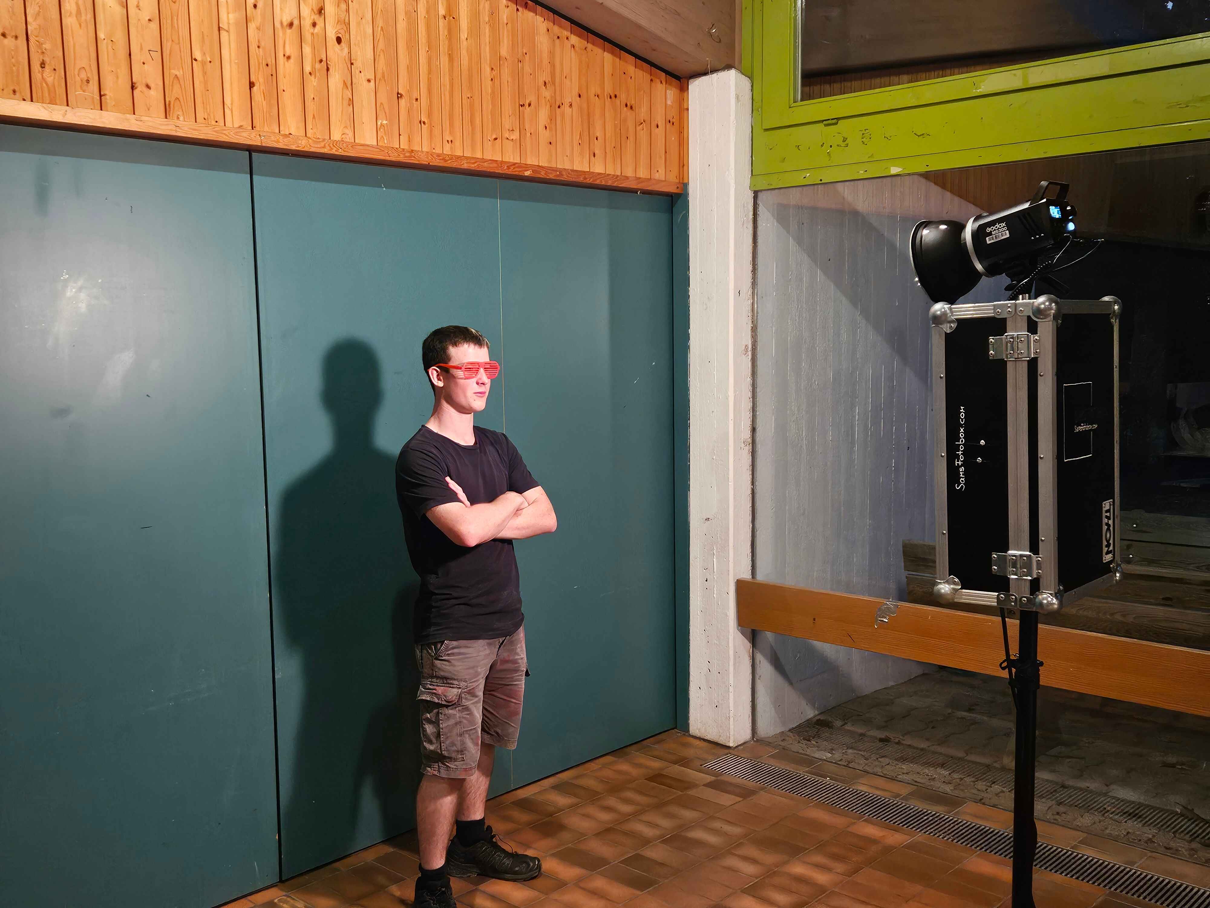 Seitenansicht der Fotobox